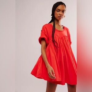 Free People Catalina Mini Dress in Radiant Watermelon | Size M